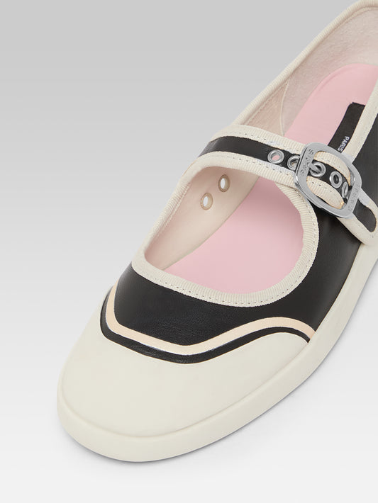 Costa - Tennis à brides cuir noir - Image numéro 4