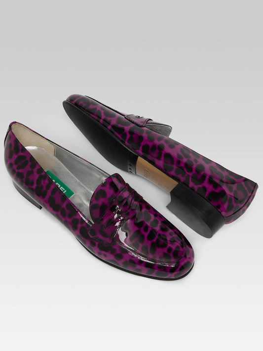 2100 - Purple leopard patent leather loafers - Image number 5