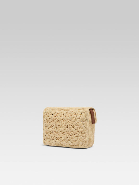 Mini Sorbonne - Beige natural raffia bag - Image number 3