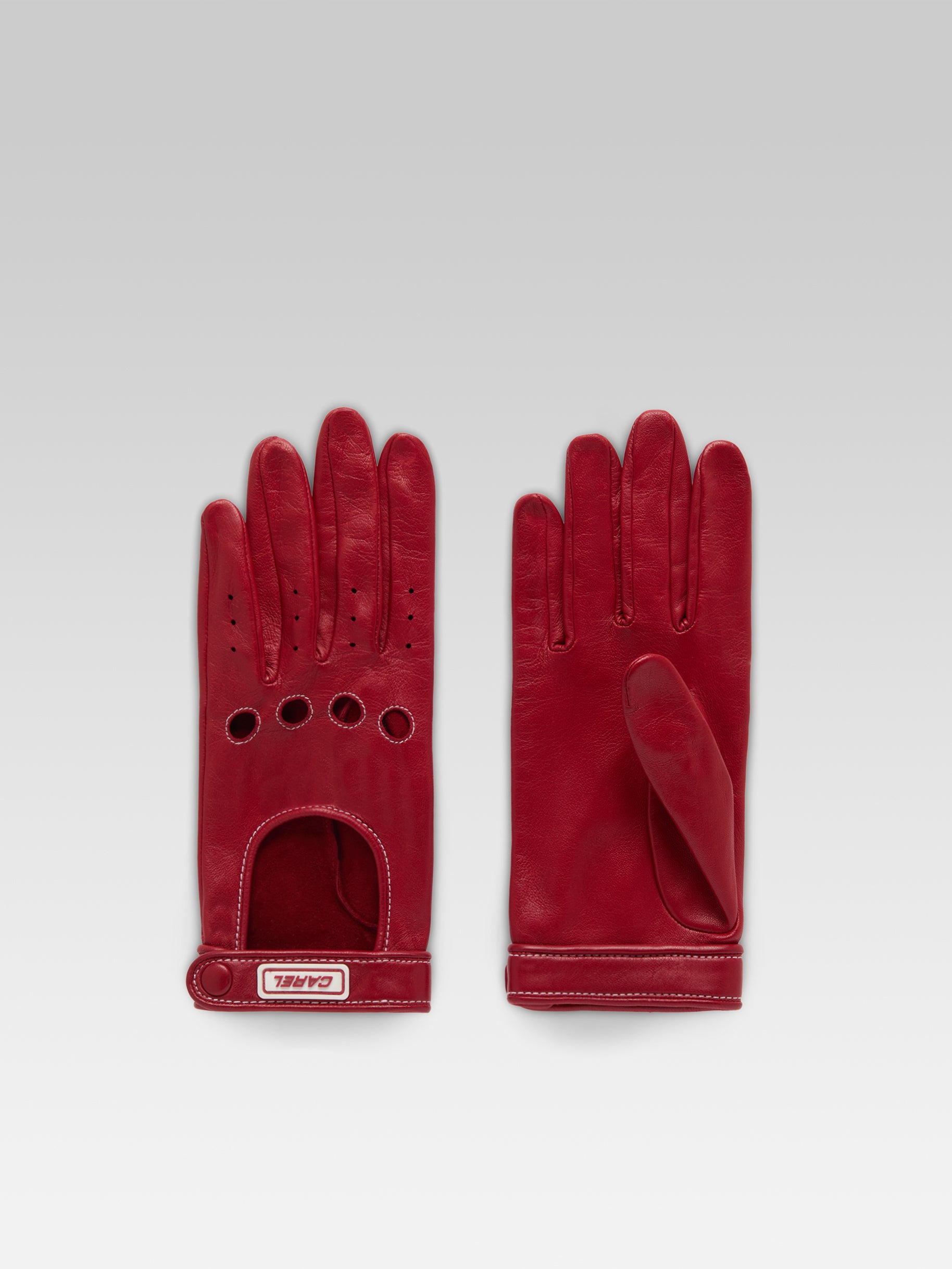 Rose - Red leather gloves - Image number 2