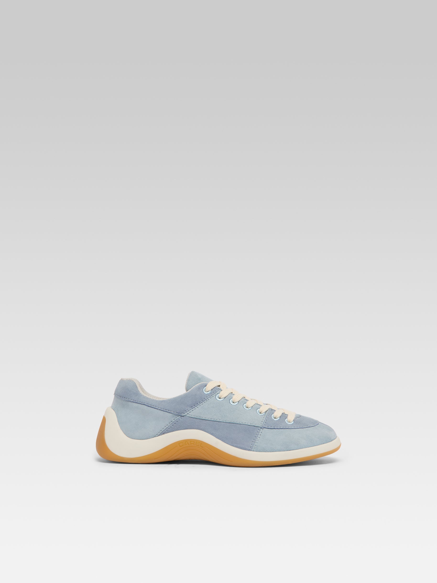 Jane - Two-tone blue suede leather tennis shoes - Image number 2