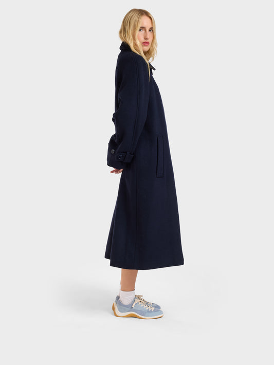 Jane - Two-tone blue suede leather tennis shoes - Image number 2