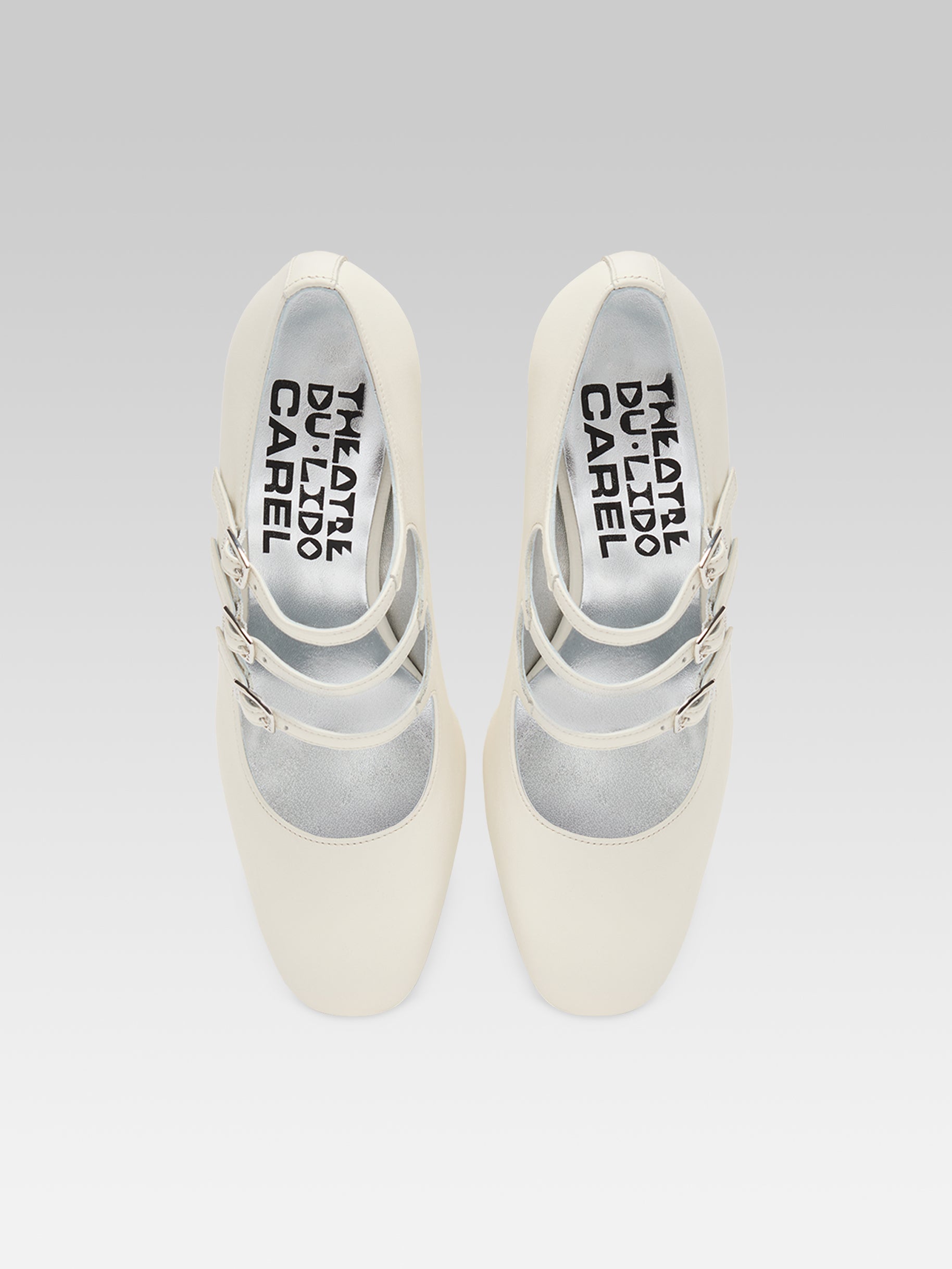 Keel - White leather Mary Janes pumps - Image number 3