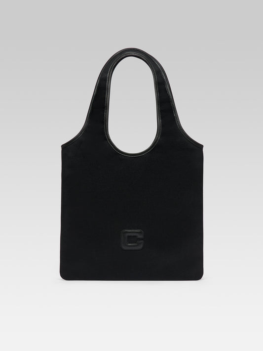 Alesia - Black fabric and leather bag - Image number 1