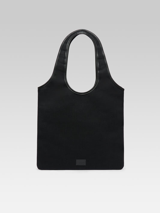 Alesia - Black fabric and leather bag - Image number 2