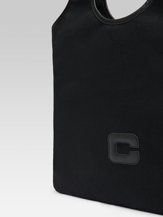 Alesia - Black fabric and leather bag - Image number 4