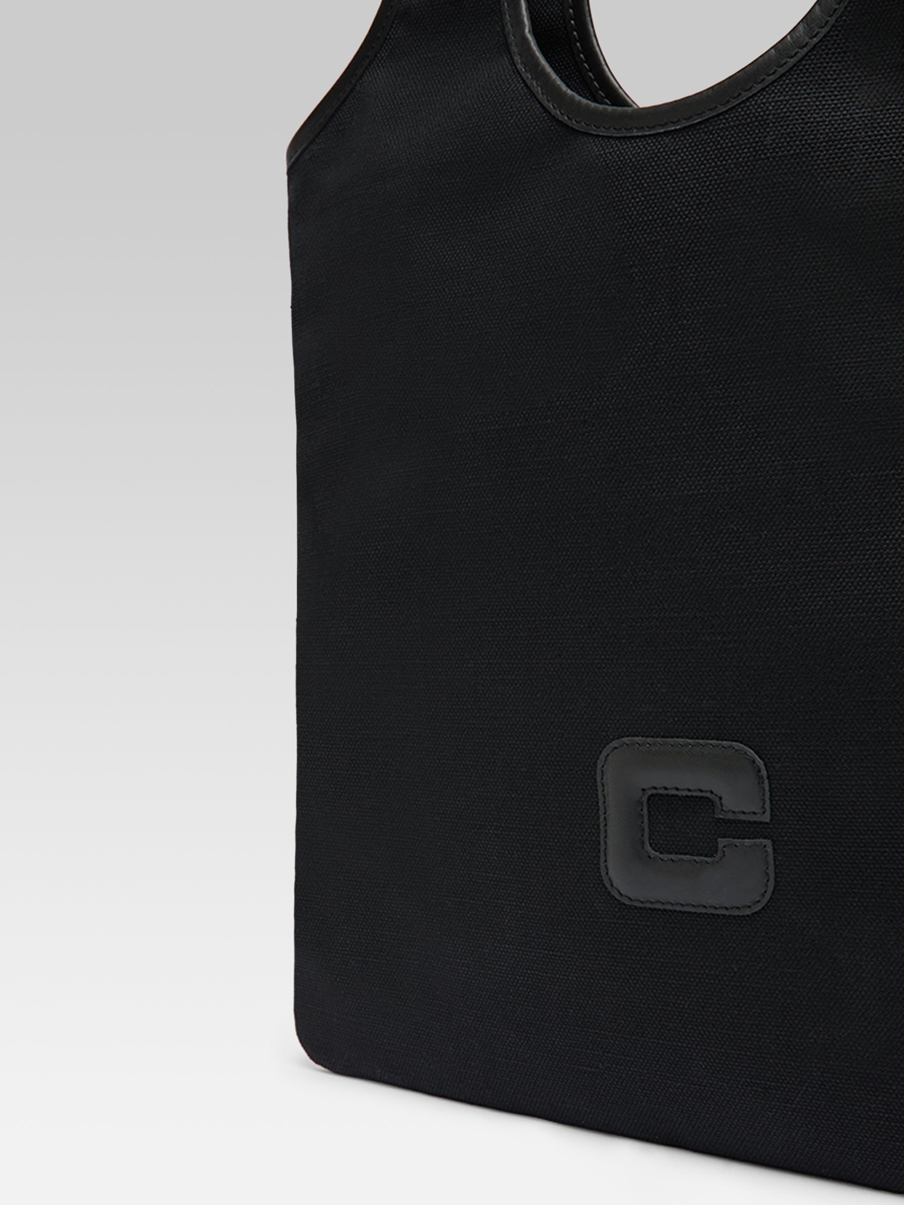 Alesia - Black fabric and leather bag - Image number 4