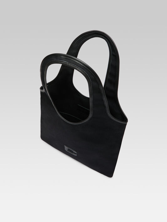 Alesia - Black fabric and leather bag - Image number 5