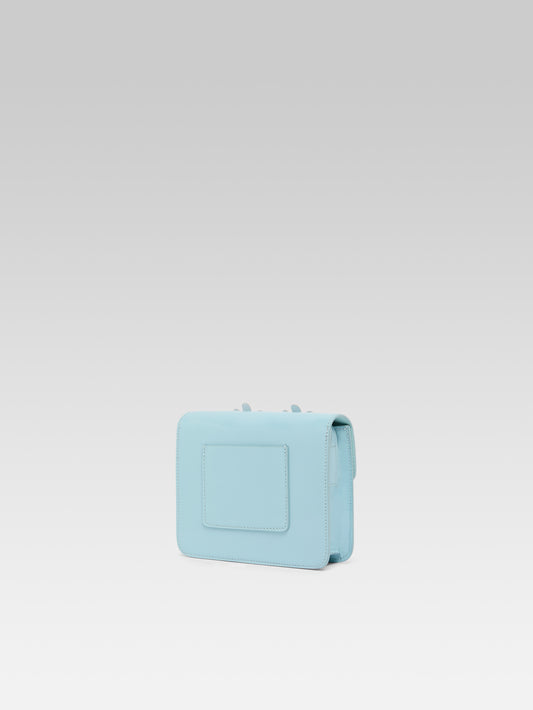 Daisy M - Sac cuir verni bleu clair et marguerites - Image numéro 6