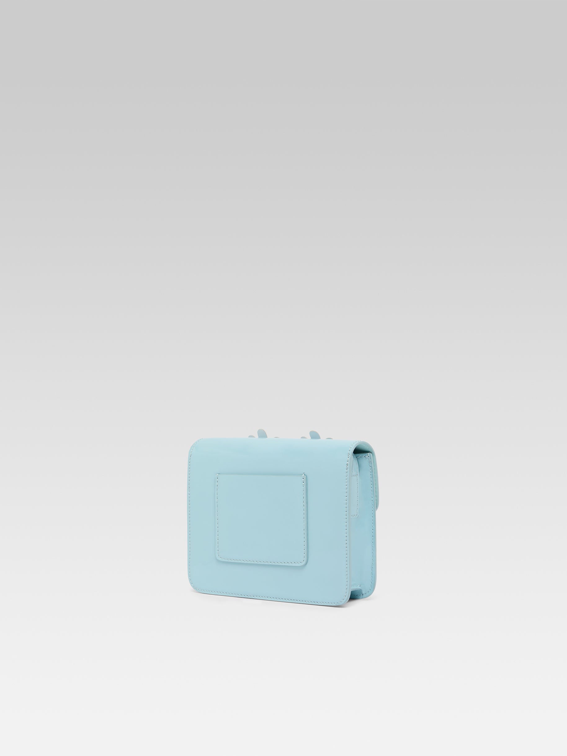 Daisy M - Sac cuir verni bleu clair et marguerites - Image numéro 5