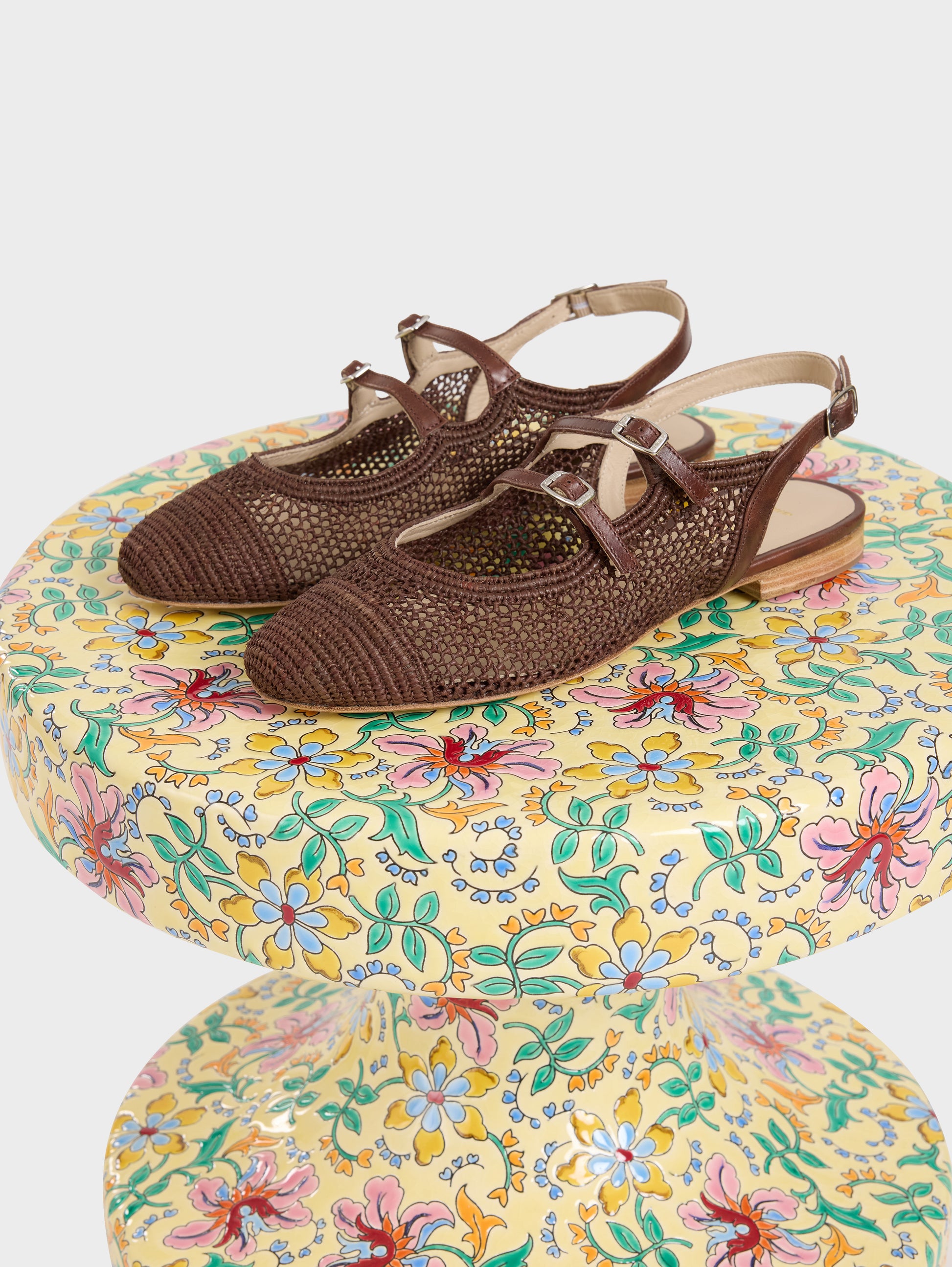 Balma - Chestnut raffia Mary Janes - Image number 5