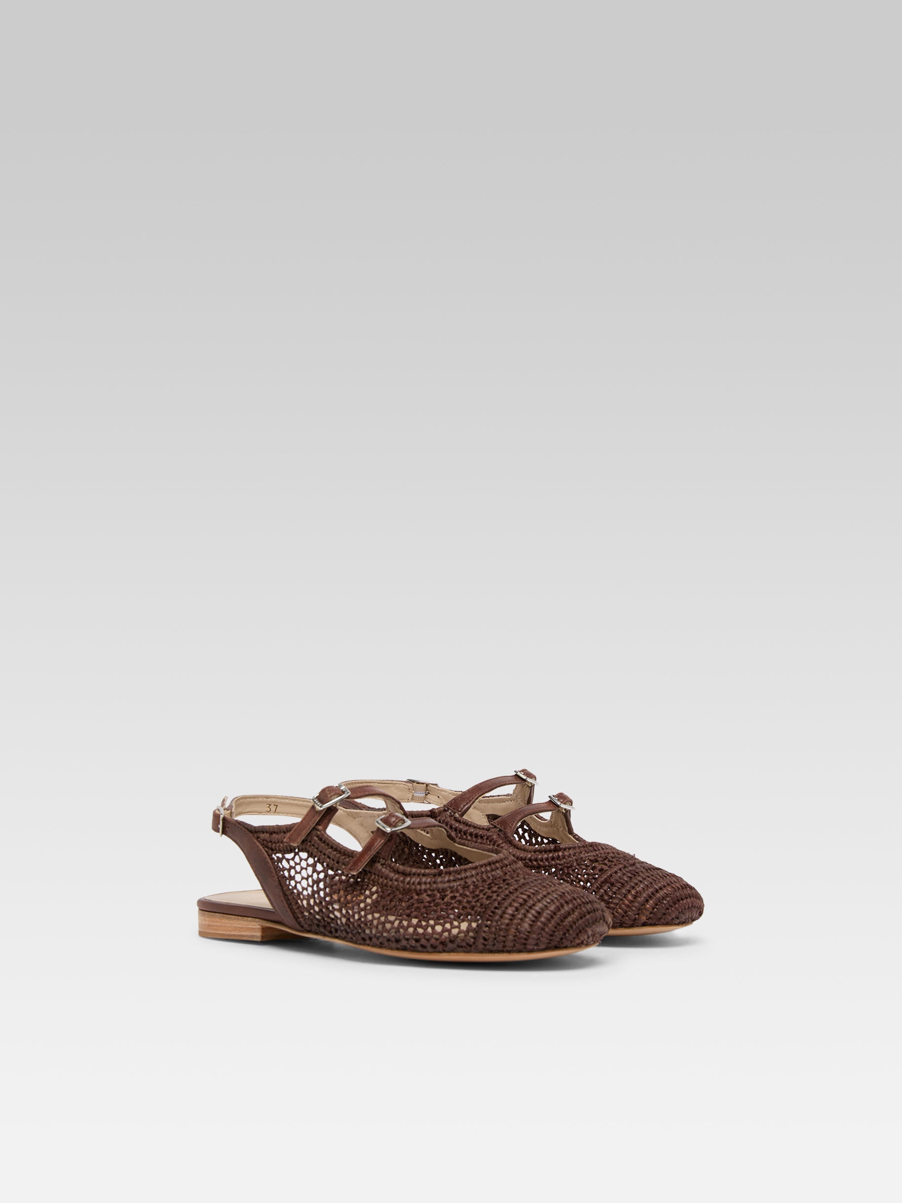 Balma - Chestnut raffia Mary Janes - Image number 10