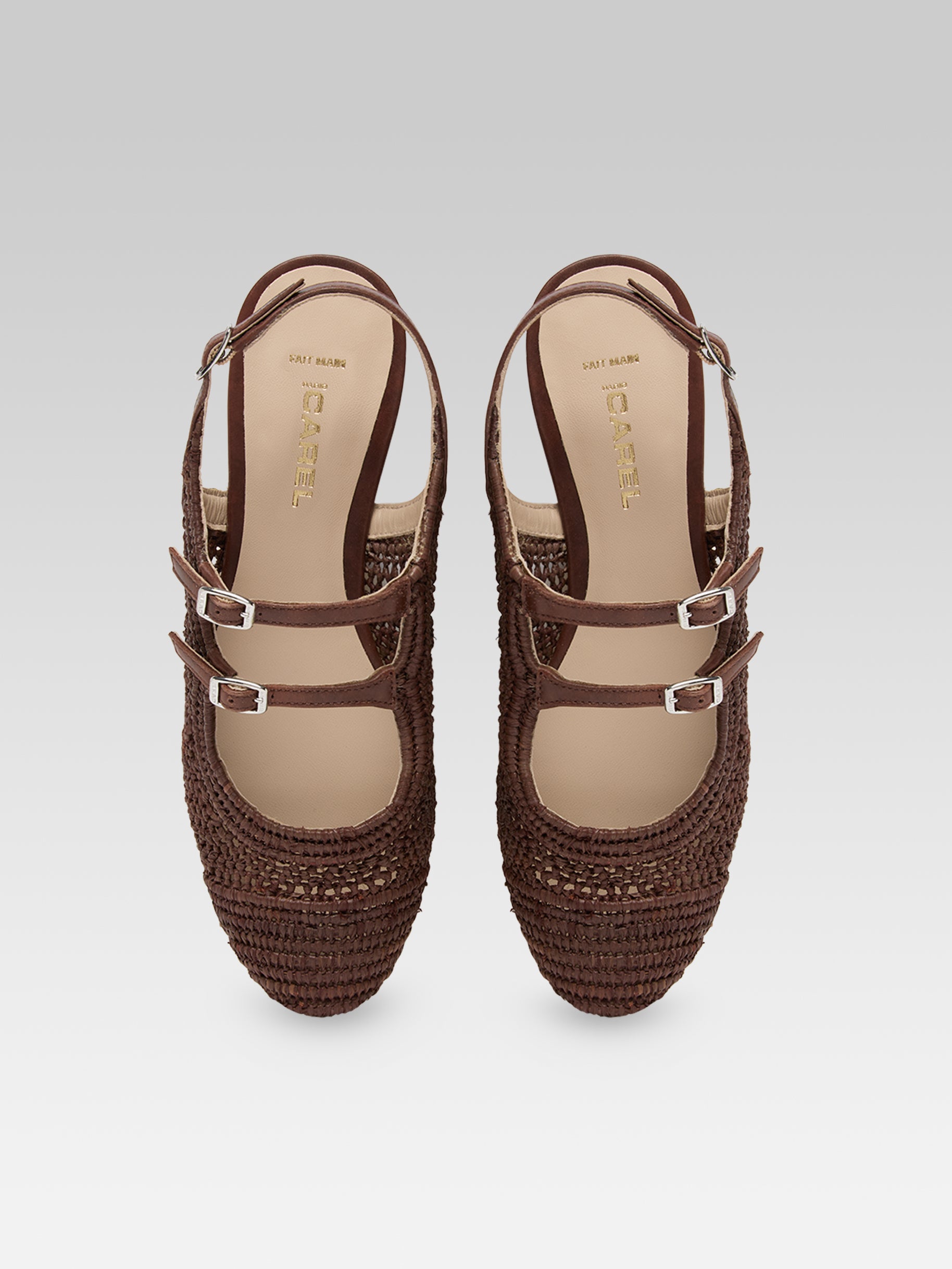 Balma - Chestnut raffia Mary Janes - Image number 4