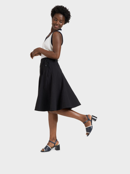 Adriana - Sandales cuir marine et ivoire - Image numéro 4