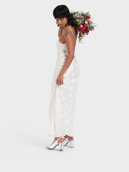 Promise - Silver laminated leather slingback shoes - Image number 10