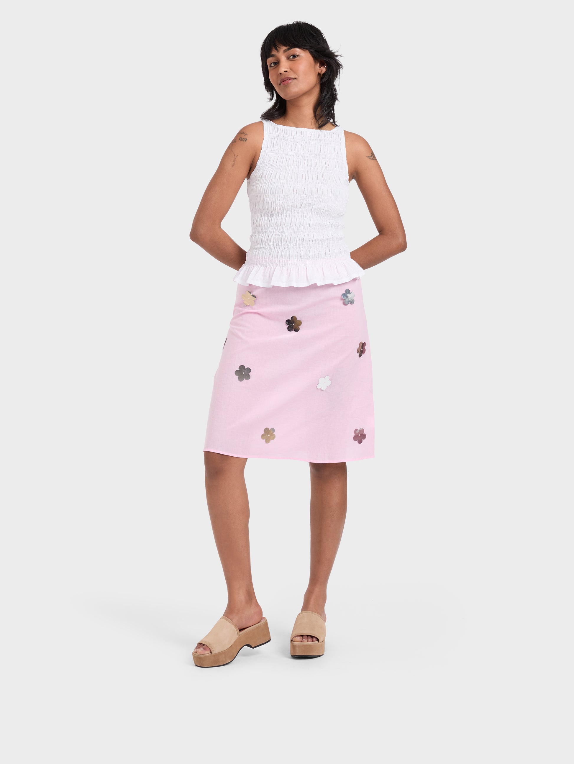 Adri - Mules cuir velours cappuccino - Image numéro 9