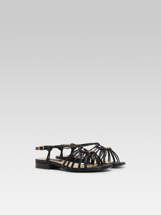 Janeiro - Sandales cuir noir - Image numéro 2