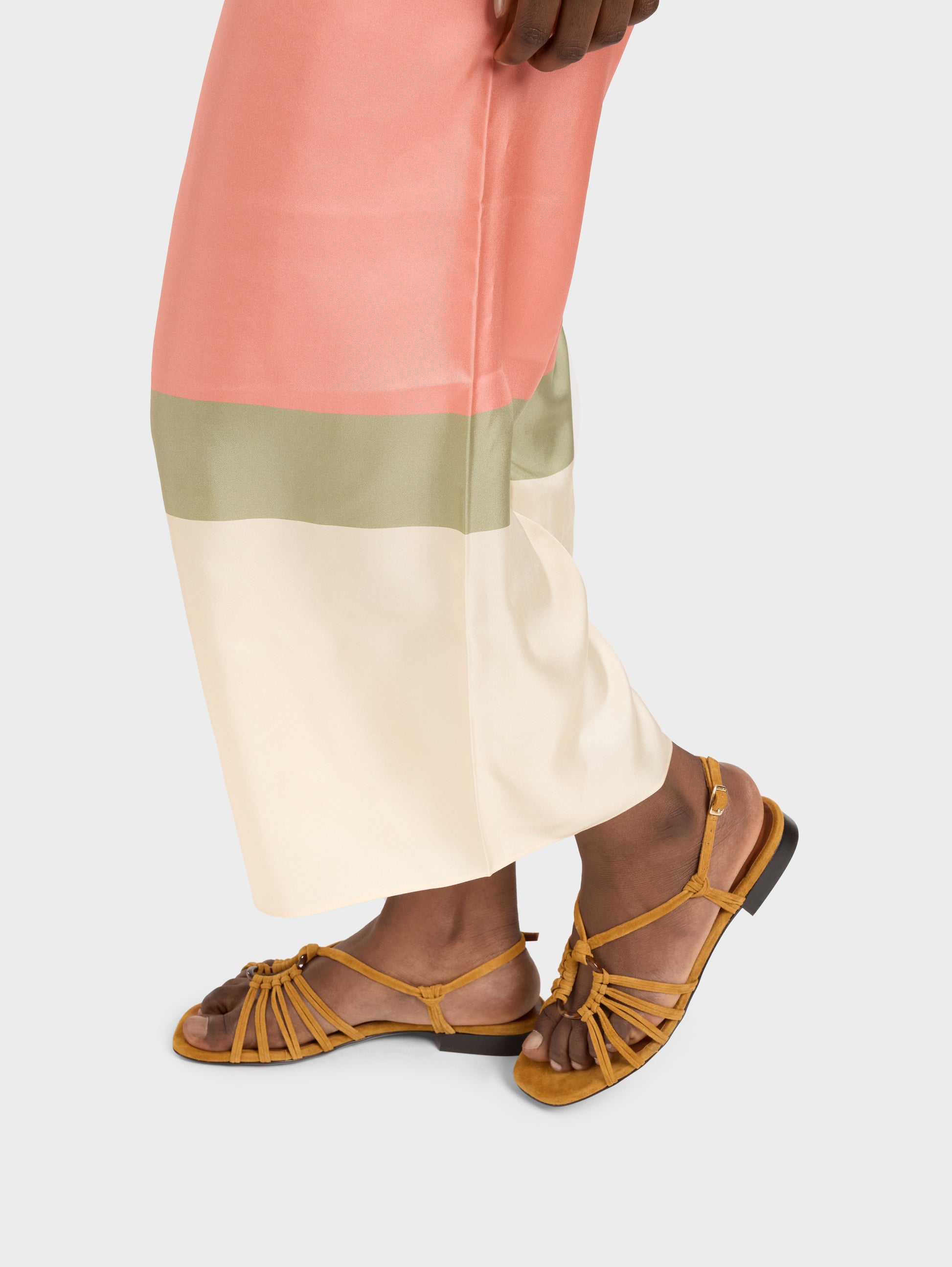 Janeiro - Sandales cuir velours cognac - Image numéro 4