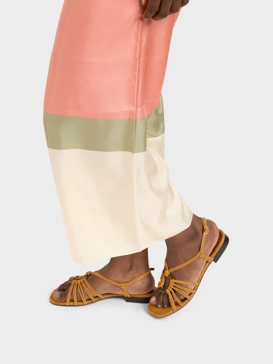 Janeiro - Sandales cuir velours cognac - Image numéro 4