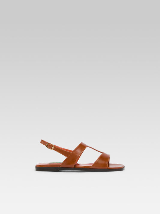 Roma - Sandales cuir cognac