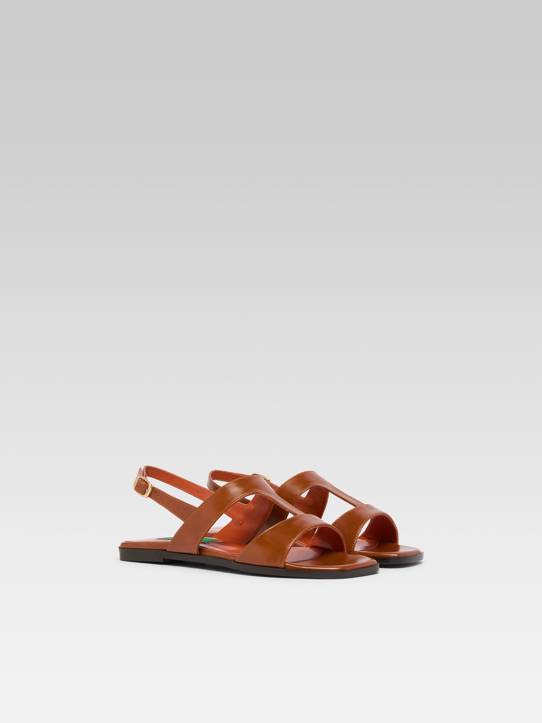 Roma - Cognac leather sandals - Image number 3