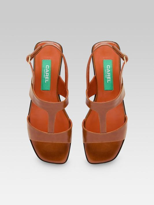 Roma - Cognac leather sandals - Image number 5