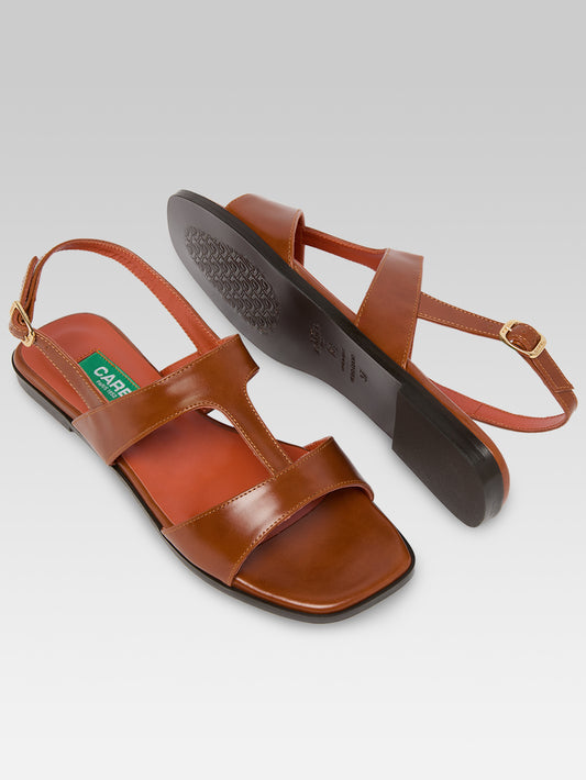 Roma - Cognac leather sandals - Image number 4