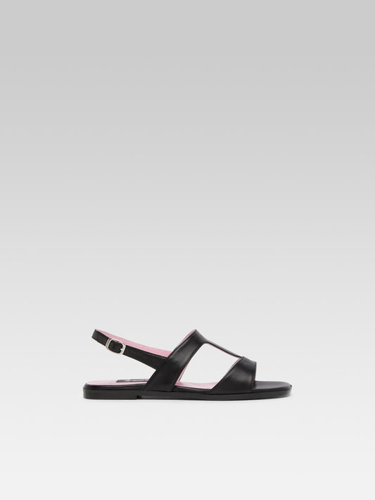 Roma - Black leather sandals