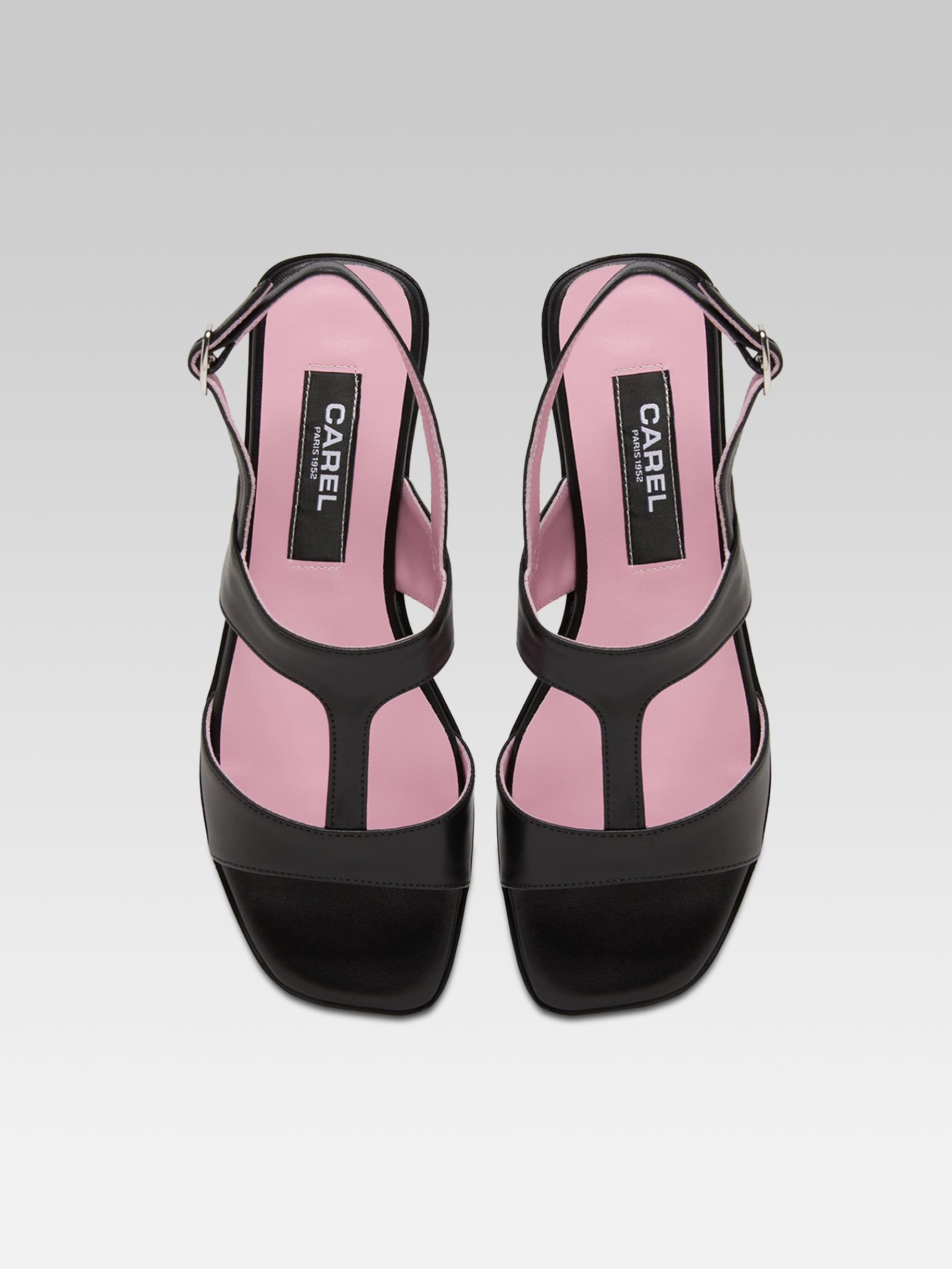 Roma - Black leather sandals - Image number 4