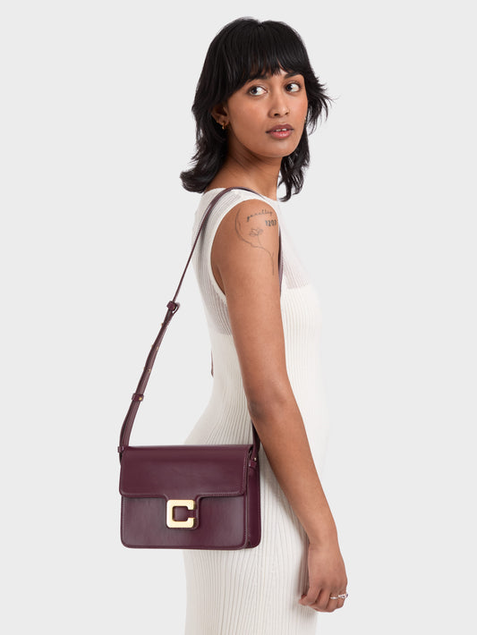 Mabillon - Sac cuir aubergine - Image numéro 7
