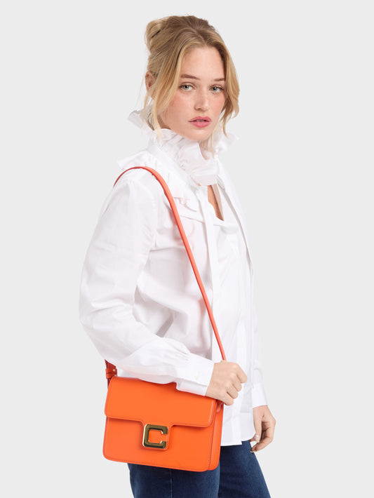 Mabillon - Orange upcycled leather bag - Image number 3