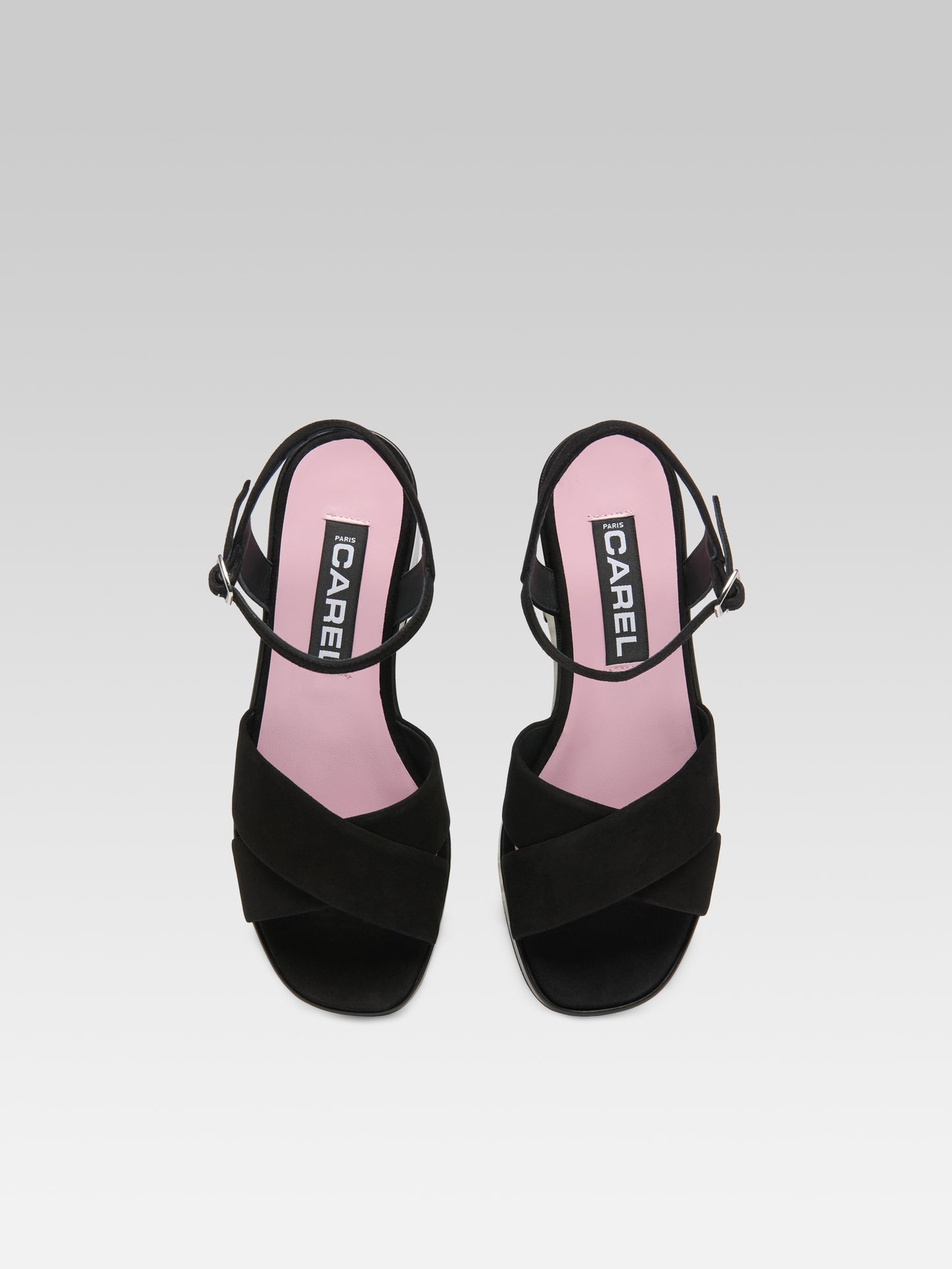 Carnaval - Sandales cuir velours noir