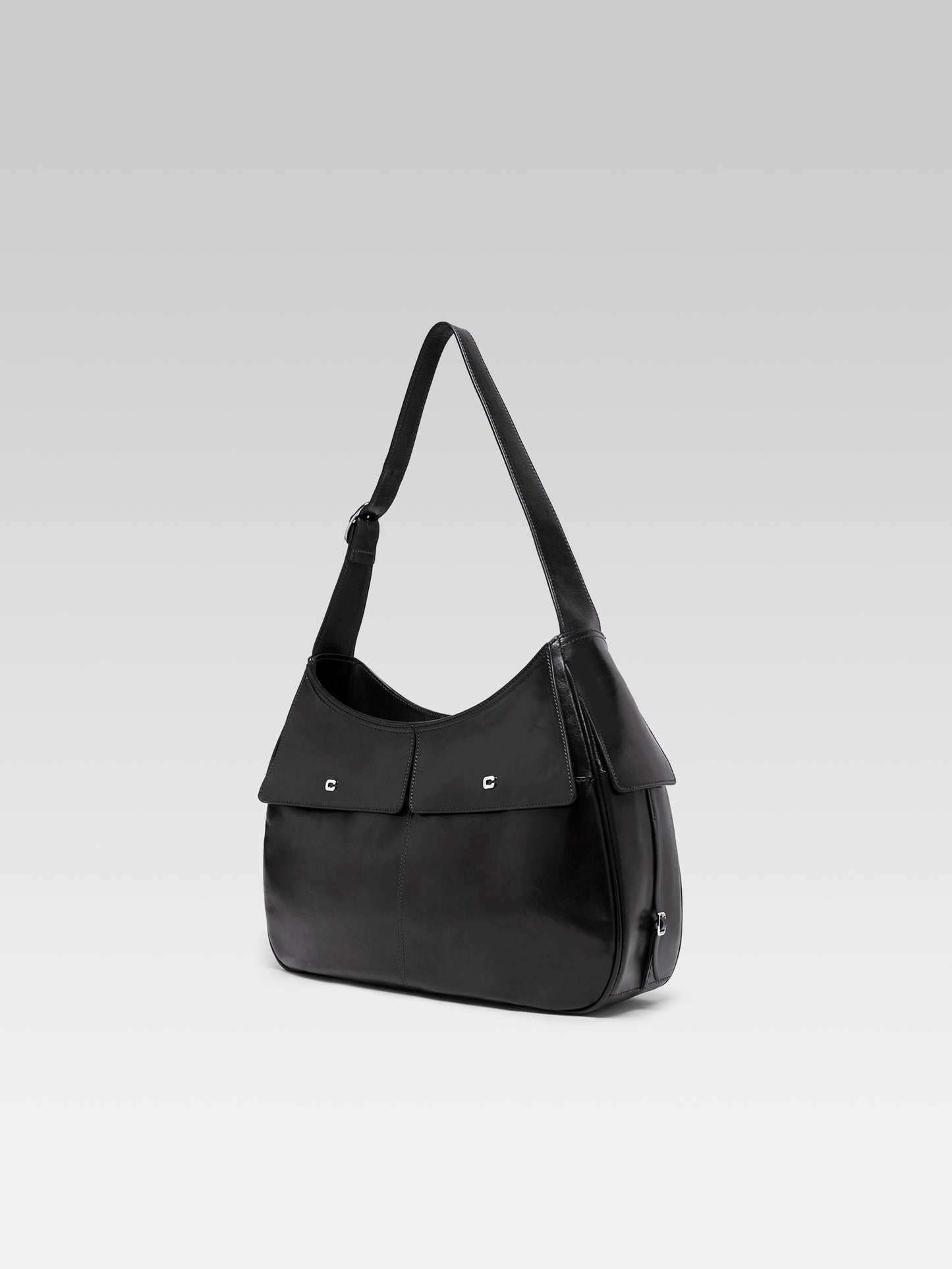 Orsay - Black naplack leather shoulder bag