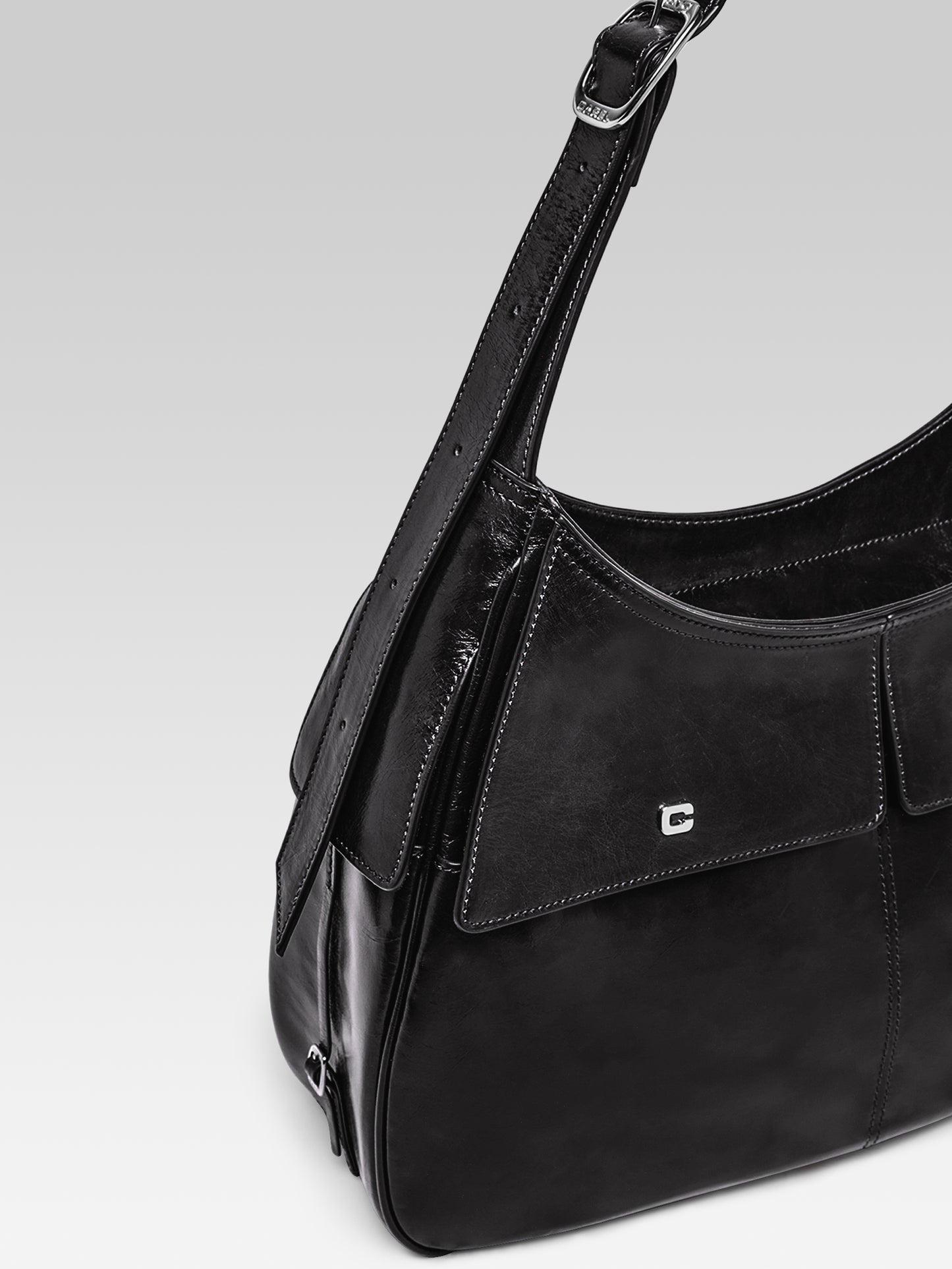 Orsay - Black naplack leather shoulder bag