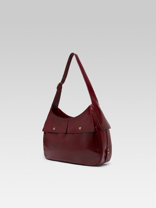 Orsay - Burgundy naplack leather shoulder bag - Image number 2
