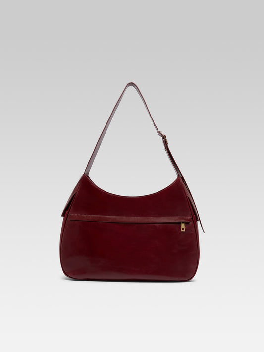 Orsay - Burgundy naplack leather shoulder bag - Image number 6