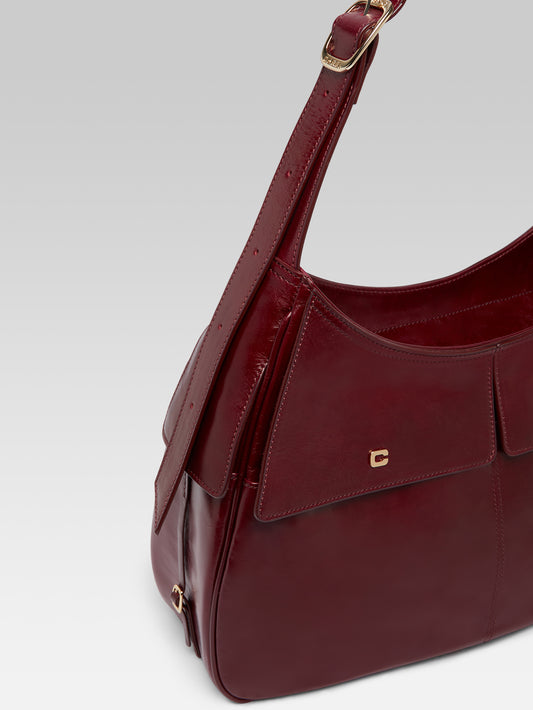 Orsay - Burgundy naplack leather shoulder bag - Image number 4