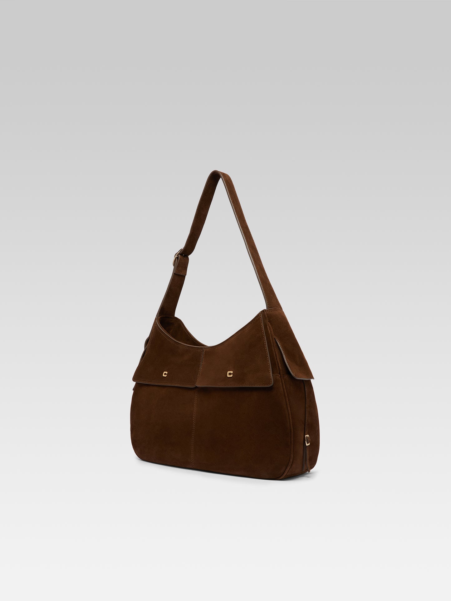 Orsay - Brown suede leather shoulder bag
