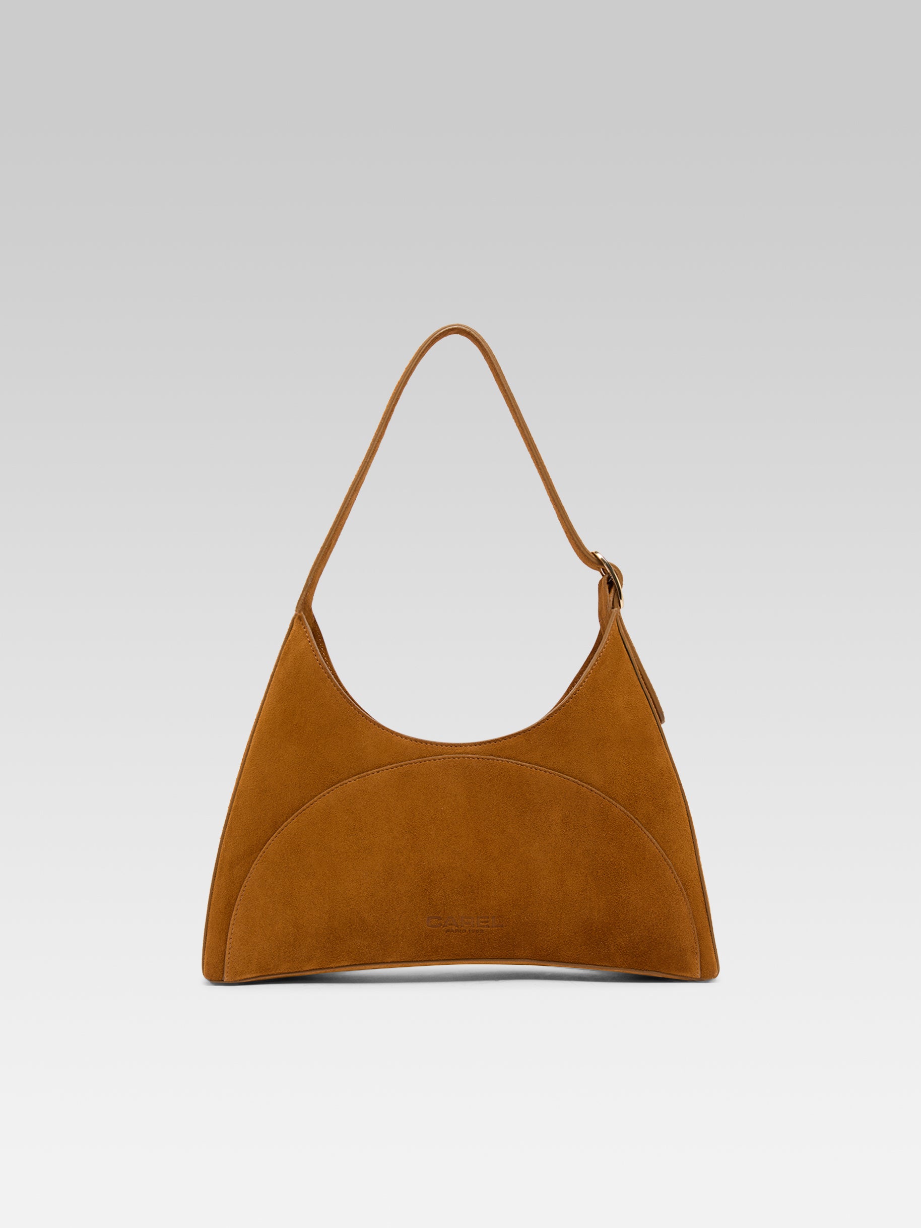 Concorde - Sac épaule cuir velours cognac - Image numéro 5