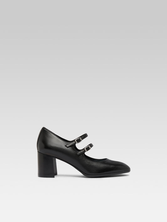 Alice flex - Escarpins babies cuir noir - Image numéro 1