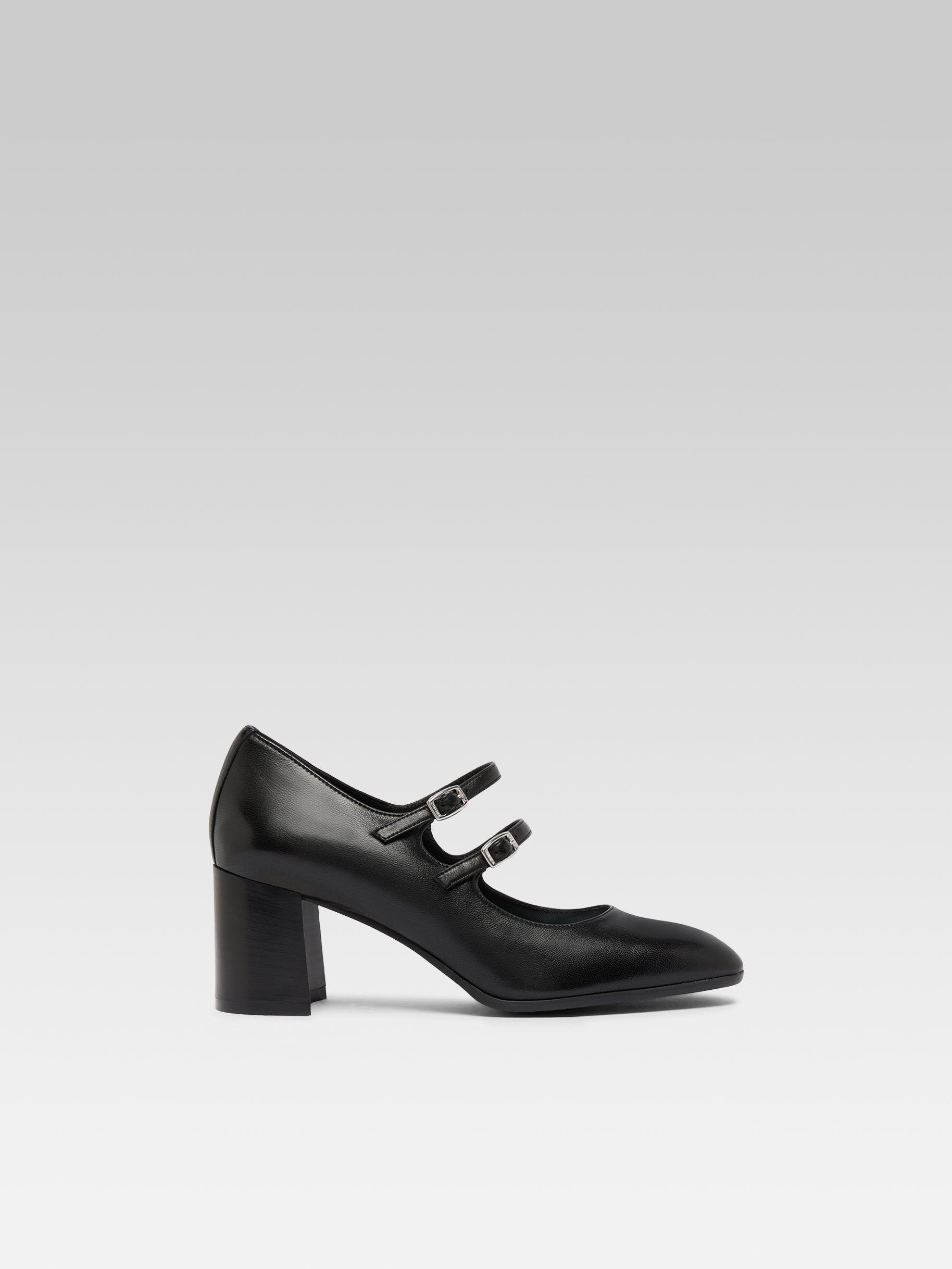 Alice flex - Escarpins babies cuir noir - Image numéro 1