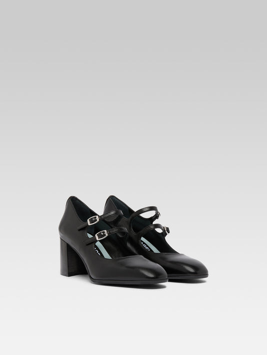 Alice flex - Escarpins babies cuir noir - Image numéro 2