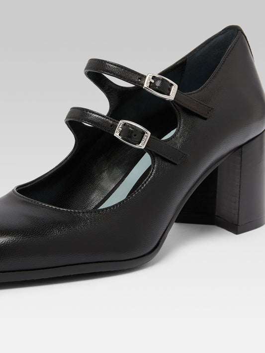 Alice flex - Escarpins babies cuir noir - Image numéro 4