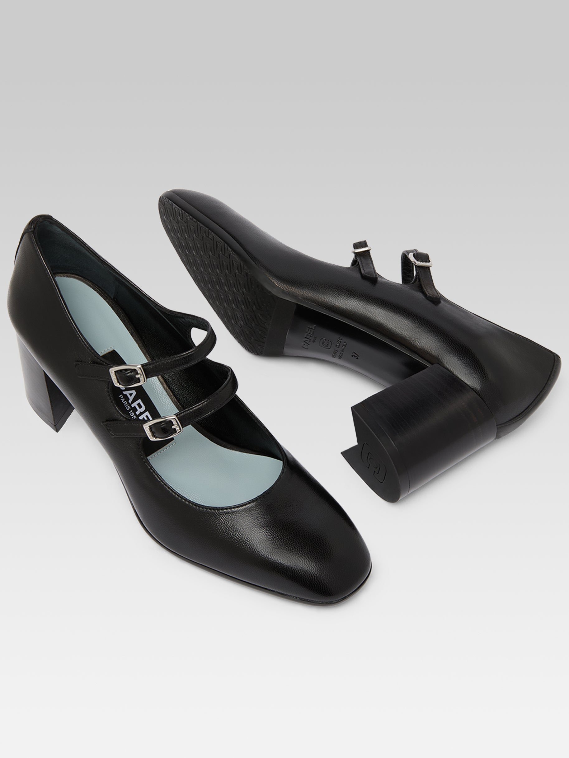 Alice flex - Escarpins babies cuir noir - Image numéro 5