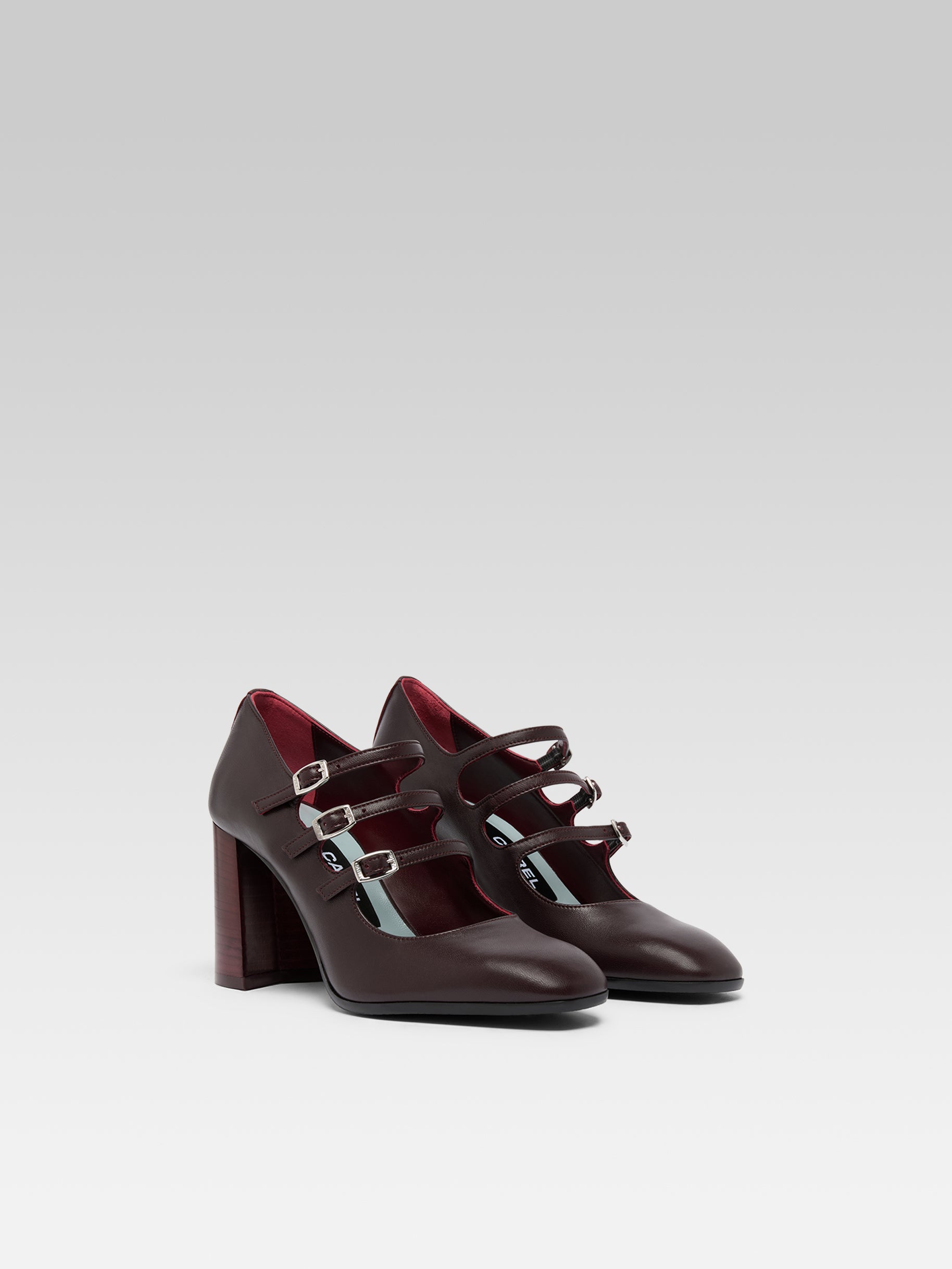 Keel Flex - Escarpins babies cuir verni bordeaux - Image numéro 2