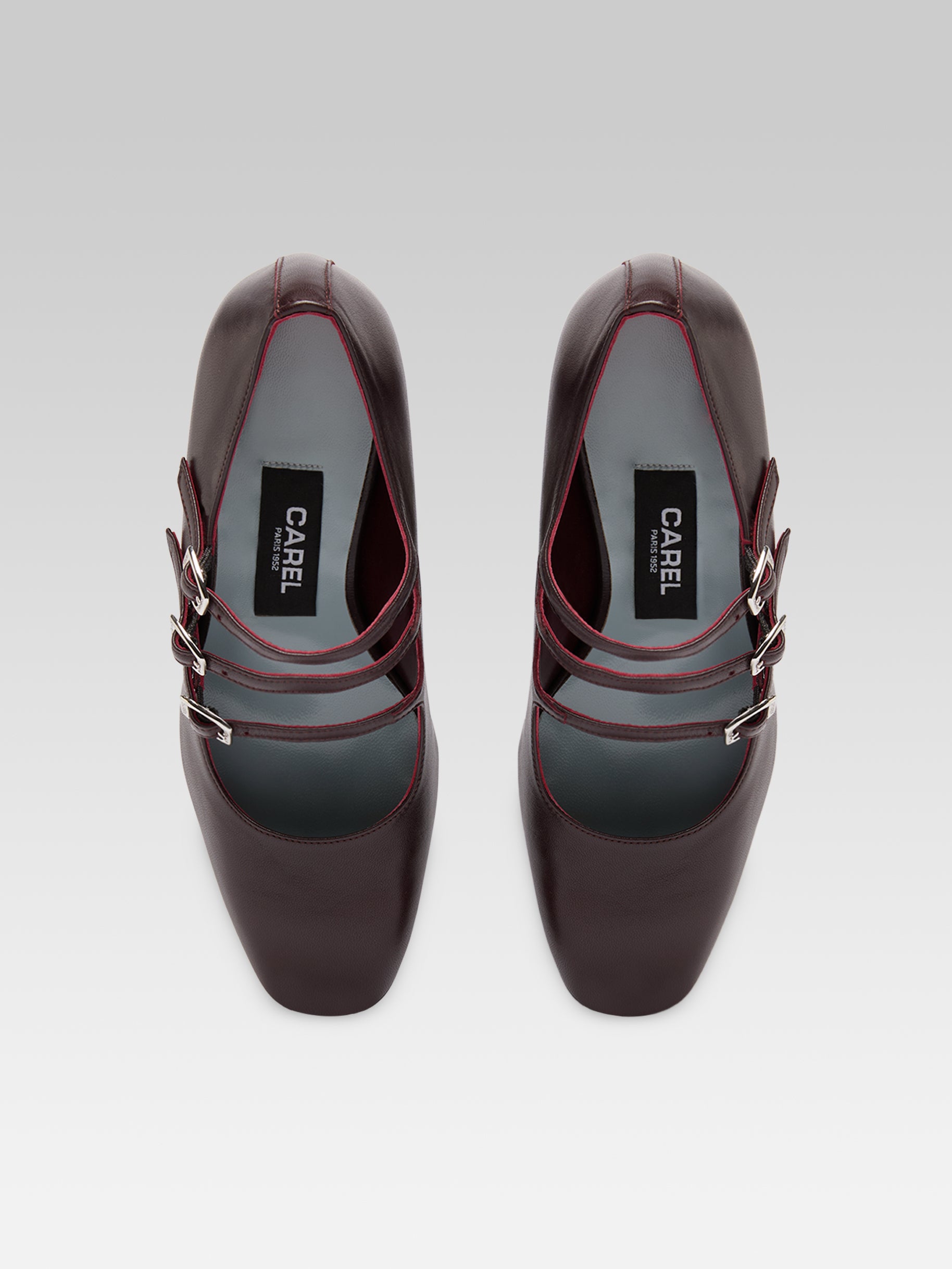 Keel Flex - Escarpins babies cuir verni bordeaux - Image numéro 3