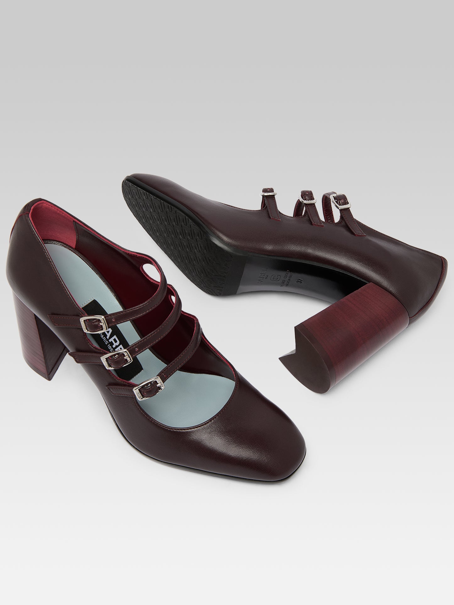 Keel Flex - Escarpins babies cuir verni bordeaux