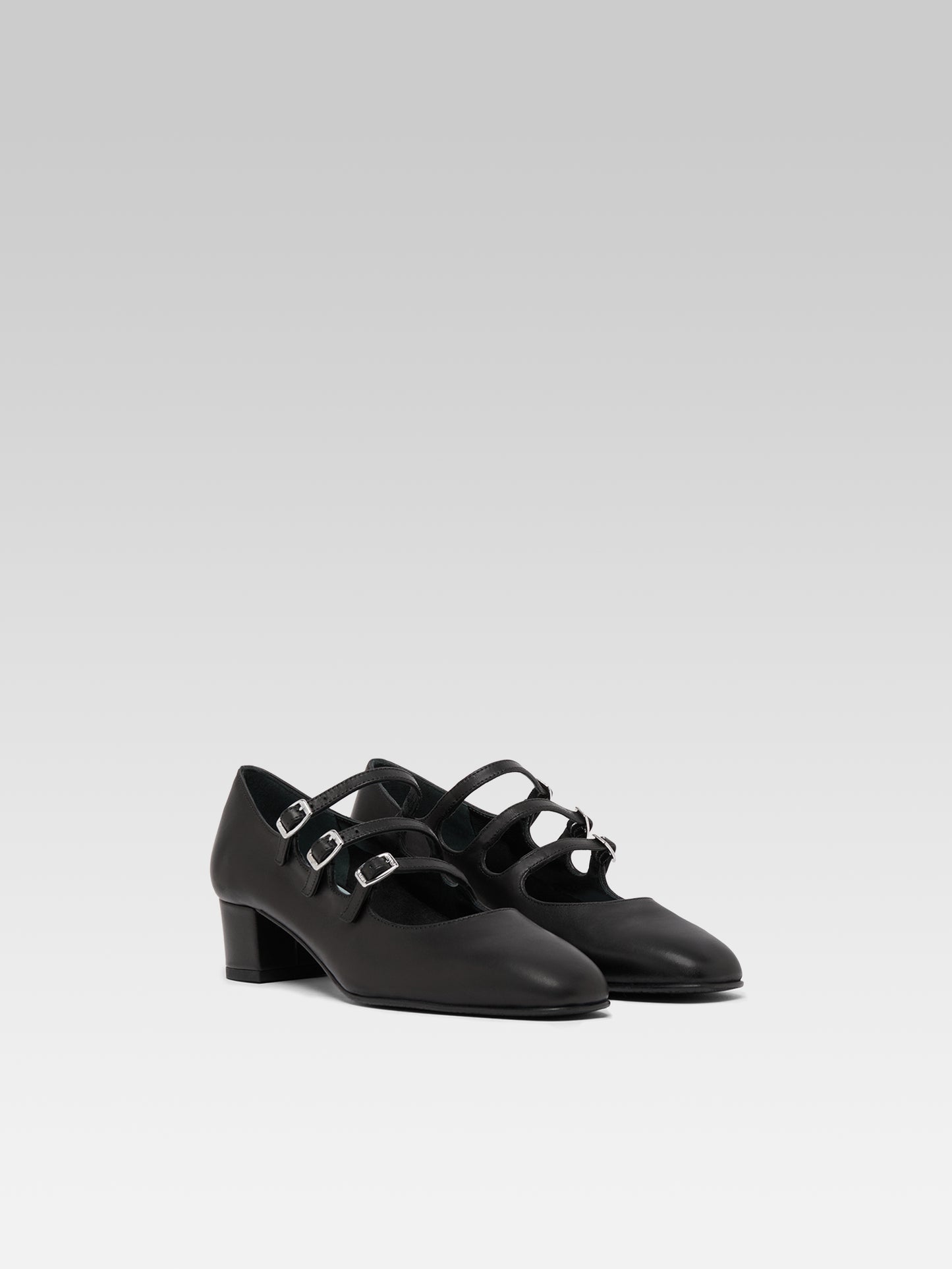 Kina s - Escarpins babies cuir noir