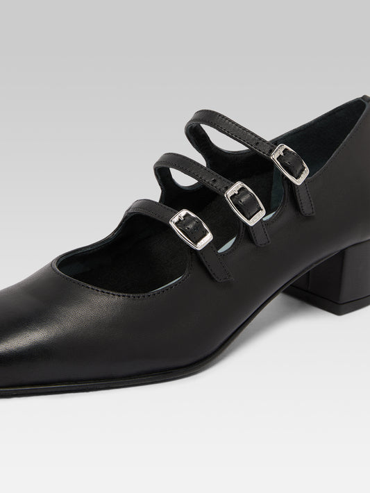 Kina s - Escarpins babies cuir noir - Image numéro 3
