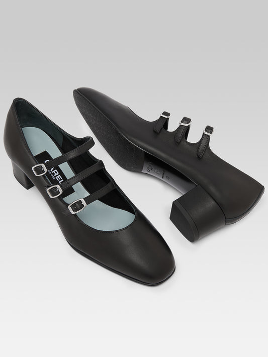 Kina s - Escarpins babies cuir noir - Image numéro 5